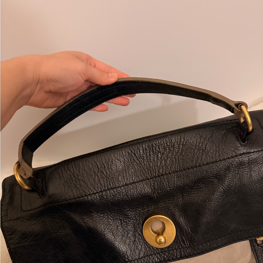 Yves Saint Laurent Black and Tan Satchel - Picture 13 of 15